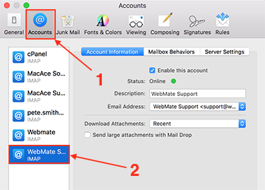 comcast email settings for mac outlook 2011